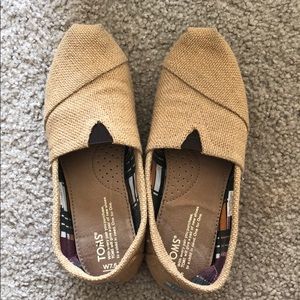 Toms Natural Burlap Shoes